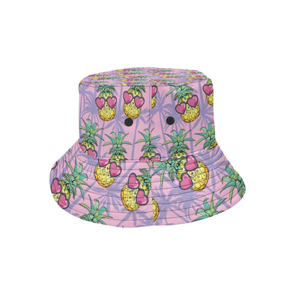 Pineapple Pattern Print Design PP06 Unisex Bucket Hat