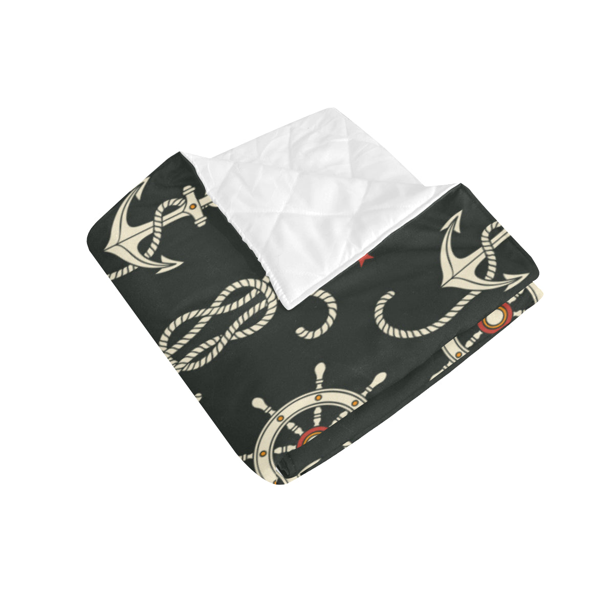 Nautical Anchor Pattern Premium Quilt