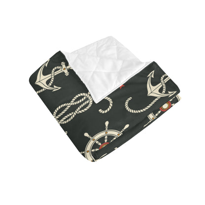 Nautical Anchor Pattern Premium Quilt