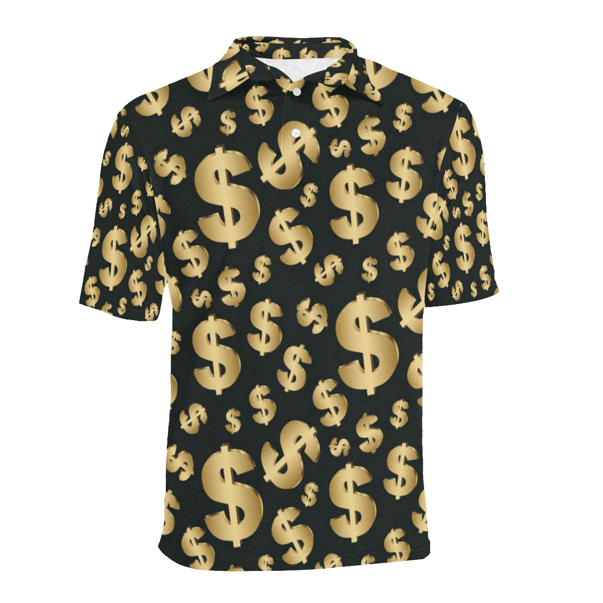 Dollar Pattern Print Design DO04 Men Polo Shirt