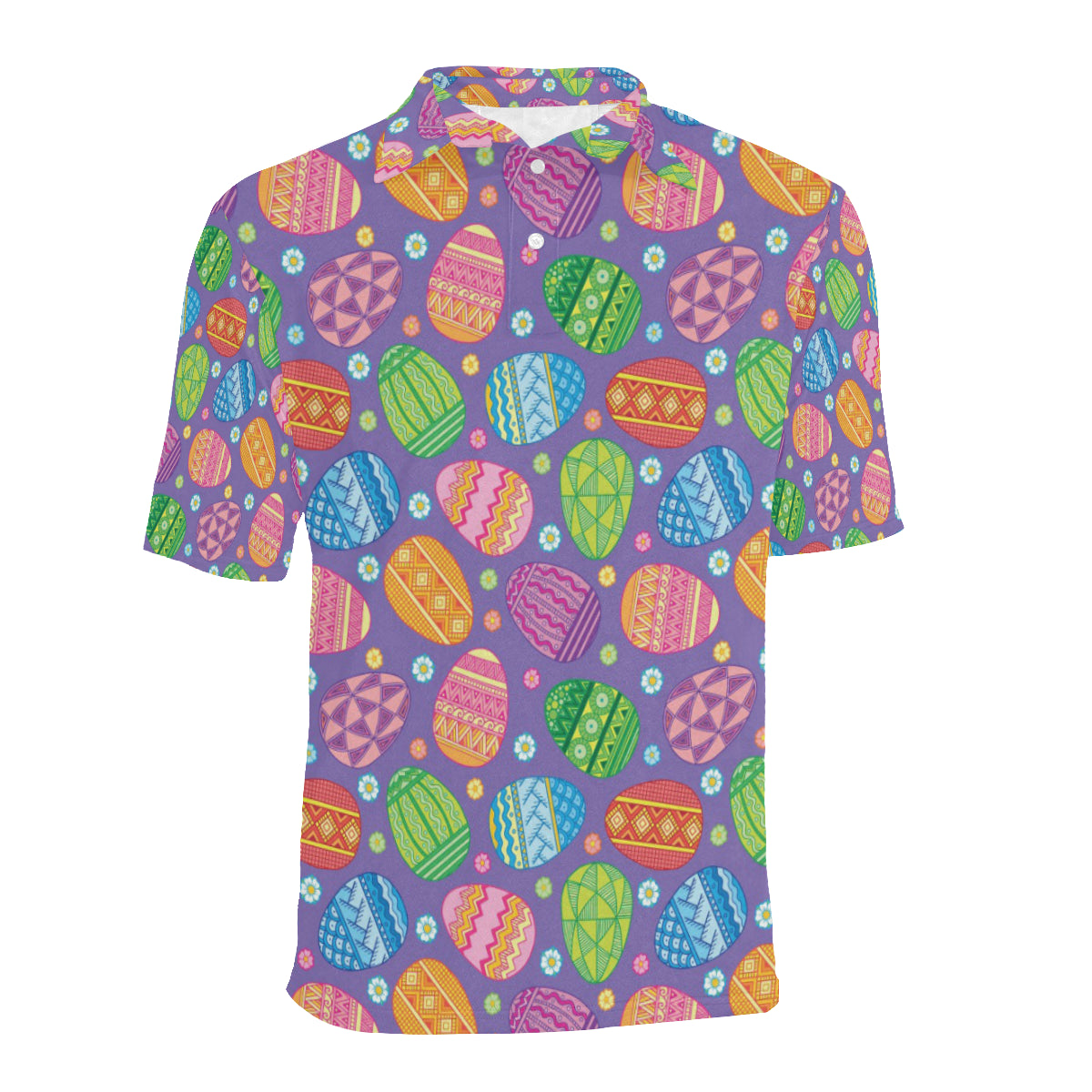 Easter Eggs Pattern Print Design RB010 Men Polo Shirt