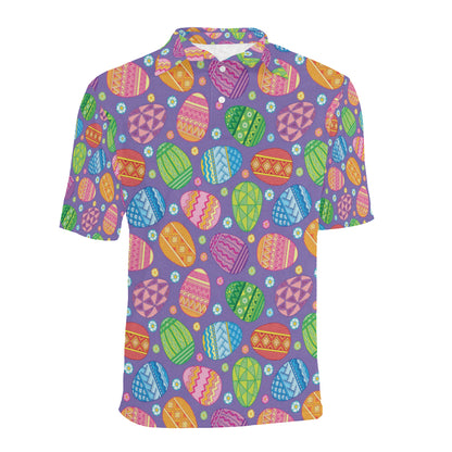 Easter Eggs Pattern Print Design RB010 Men Polo Shirt