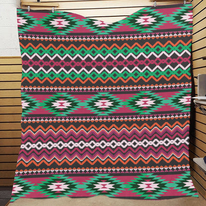 Mexican Pattern Print Design 01 Premium Quilt