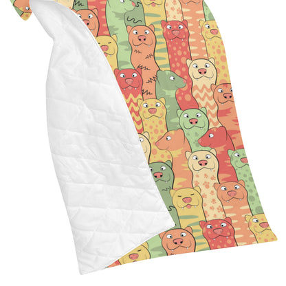 Ferret Pattern Print Design 01 Premium Quilt
