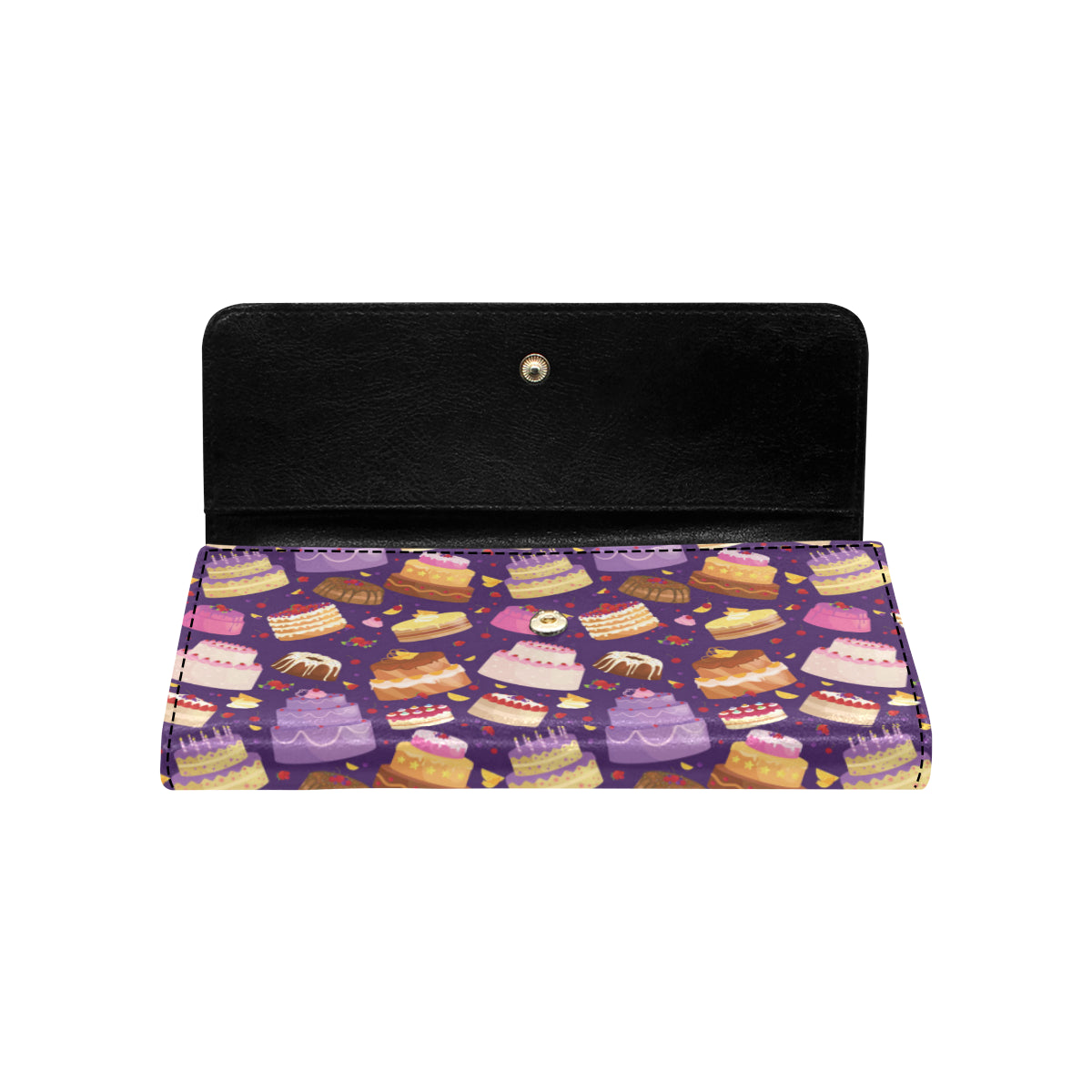 Cake Pattern Print Design 05 Women's Trifold Wallet