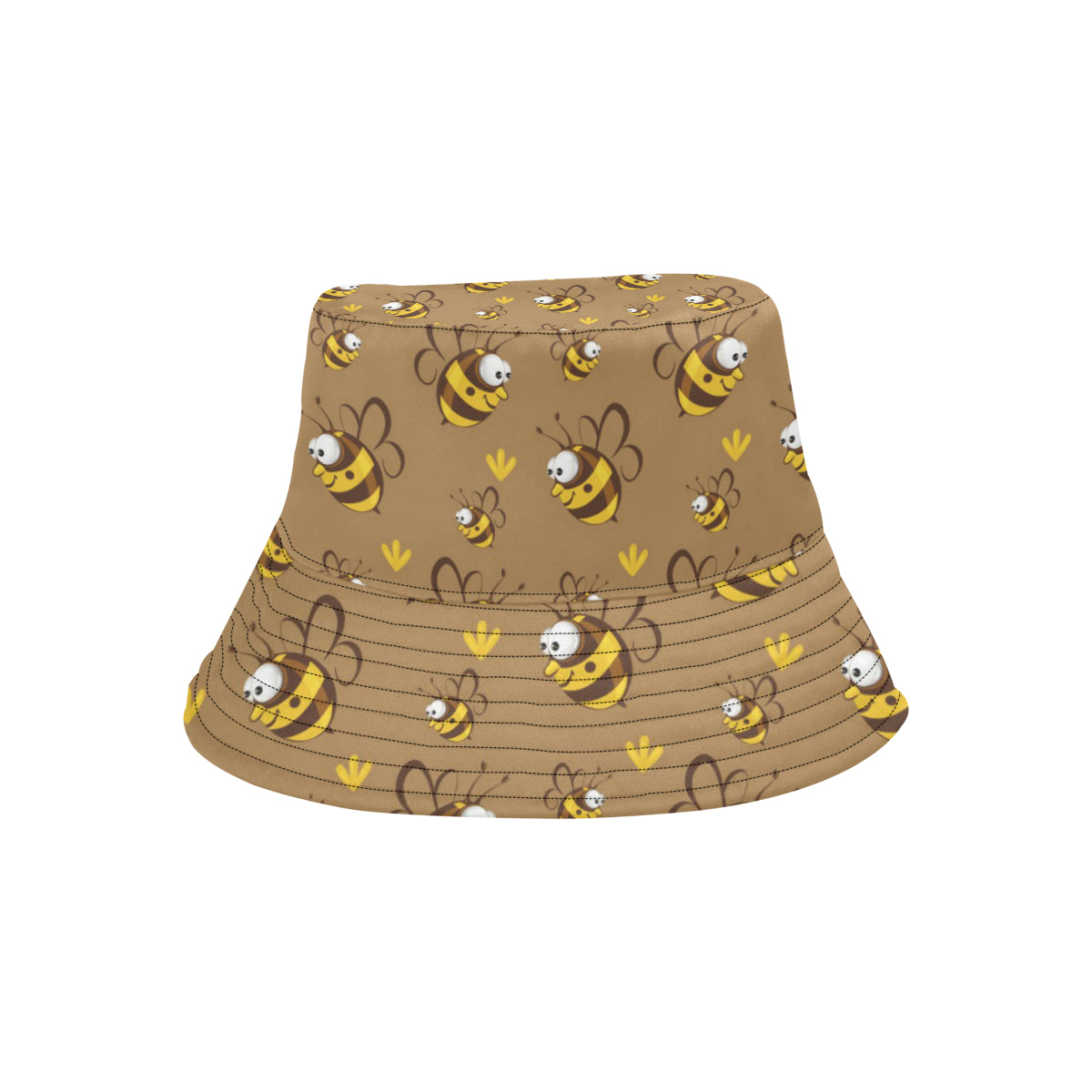 Bee Pattern Print Design BEE09 Unisex Bucket Hat