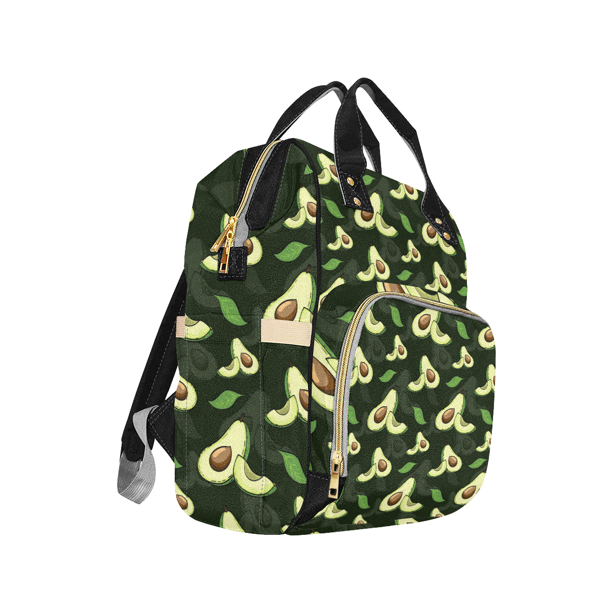 Avocado Pattern Print Design AC07 Diaper Bag Backpack