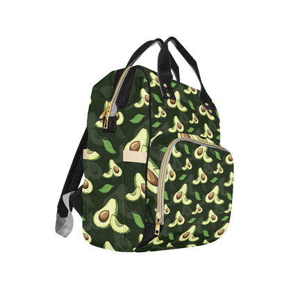 Avocado Pattern Print Design AC07 Diaper Bag Backpack