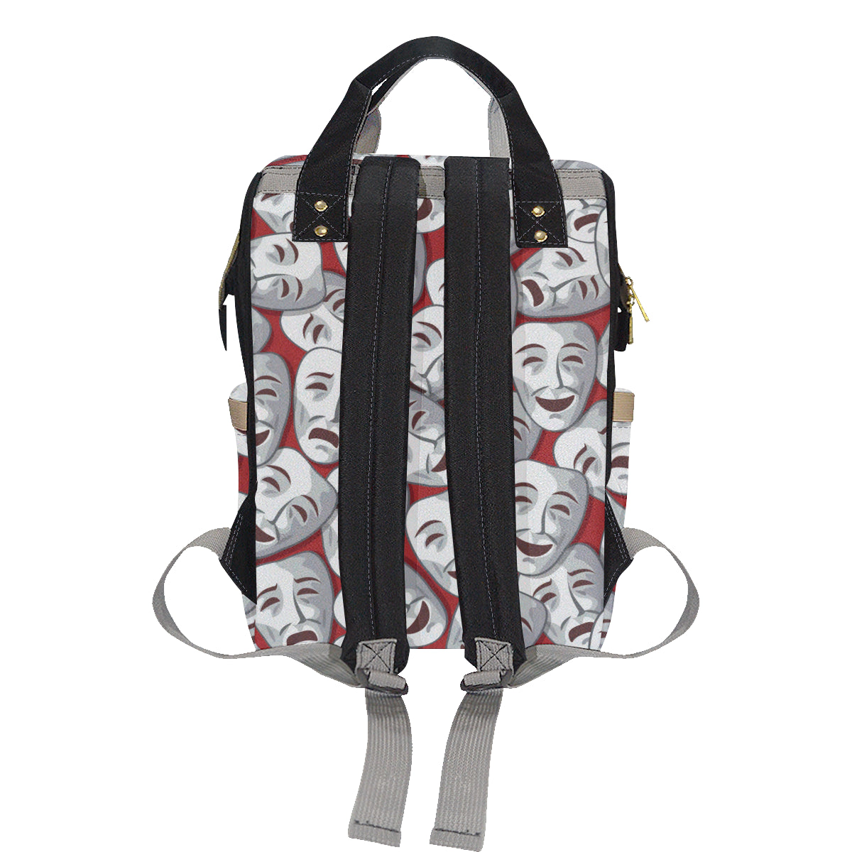 Acting Mask Pattern Print Design 01 Diaper Bag Backpack