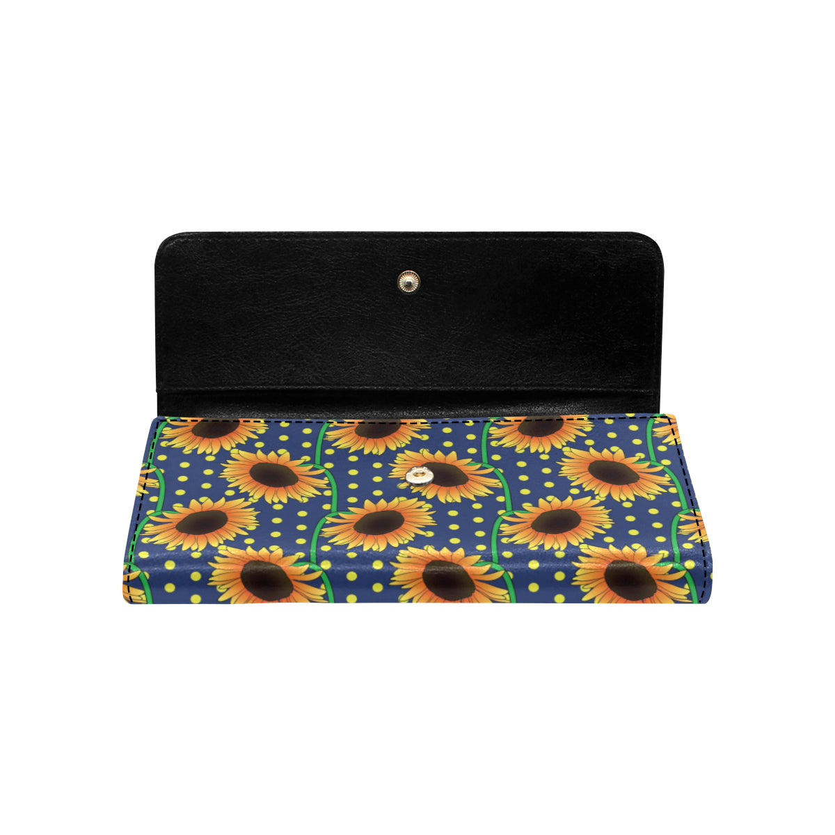 Sunflower Pattern Print Design SF03 Women's Trifold Wallet