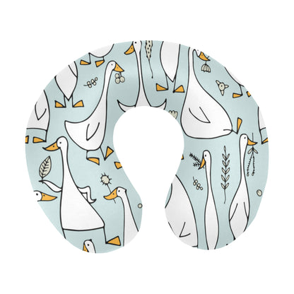 Goose Pattern Print Design 03 U-Shaped Travel Neck Pillow