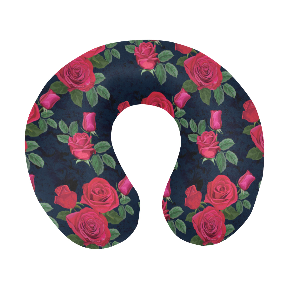 Rose Pattern Print Design A04 U-Shaped Travel Neck Pillow