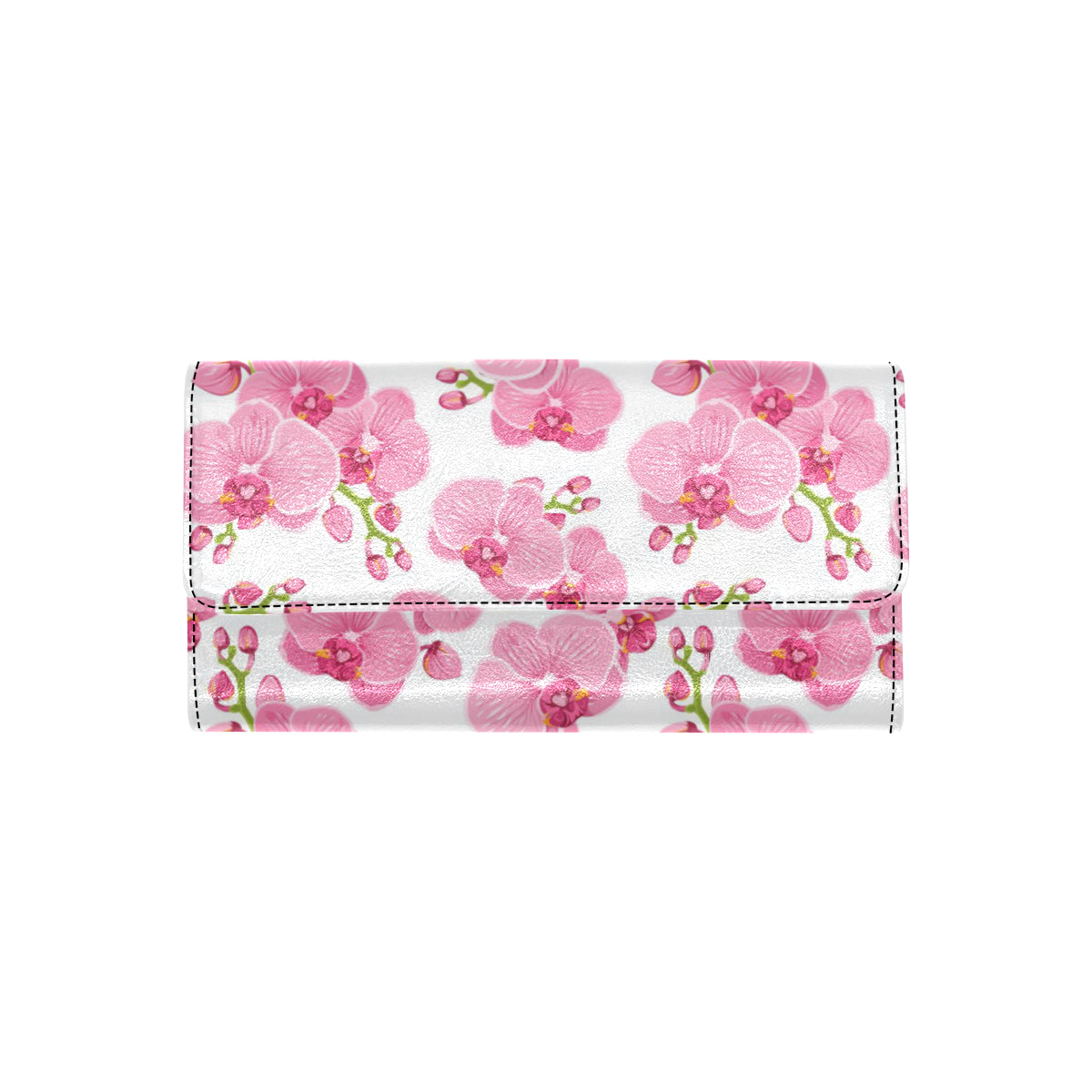 Orchid Pink Pattern Print Design OR07 Women's Trifold Wallet