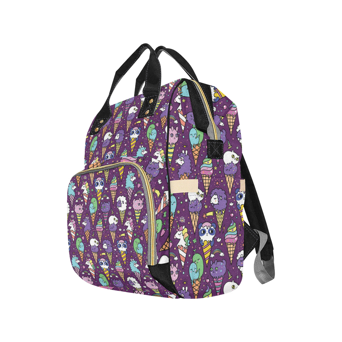 Ice Cream Pattern Print Design IC07 Diaper Bag Backpack