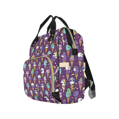 Ice Cream Pattern Print Design IC07 Diaper Bag Backpack