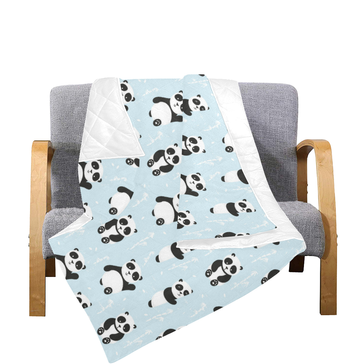 Panda Pattern Print Design A01 Premium Quilt