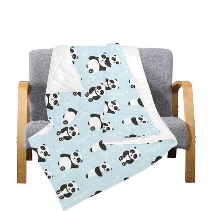 Panda Pattern Print Design A01 Premium Quilt