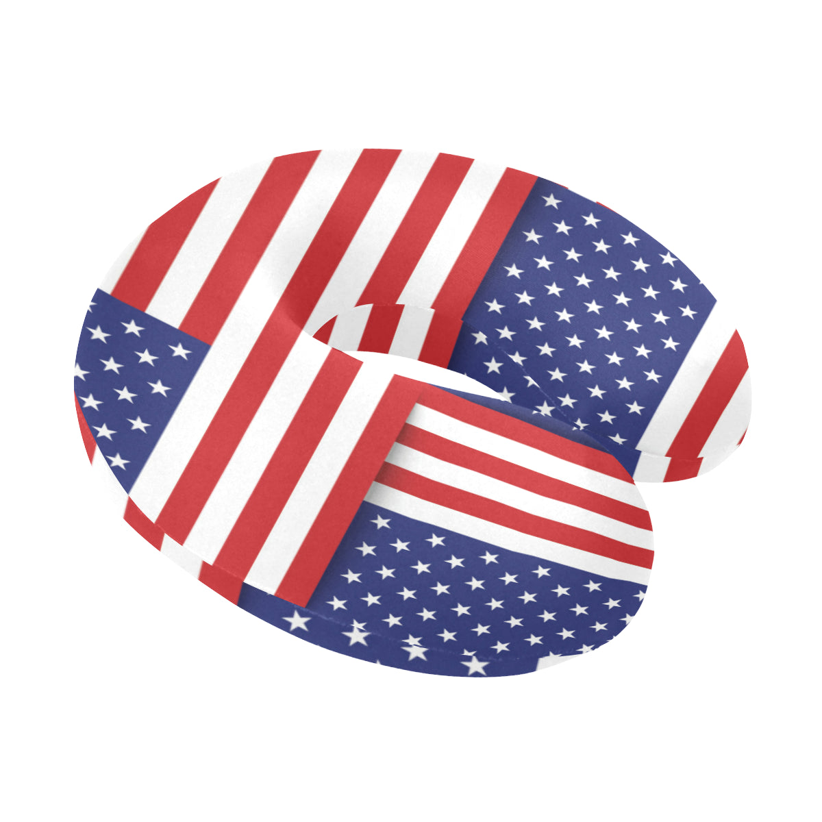 Patriotic US Flag Pattern Print Design A01 U-Shaped Travel Neck Pillow