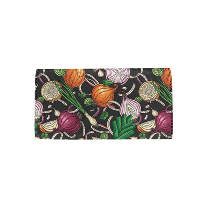 Onion Pattern Print Design A03 Women's Trifold Wallet