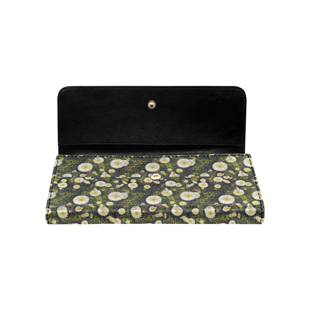 Daisy Pattern Print Design 03 Women's Trifold Wallet