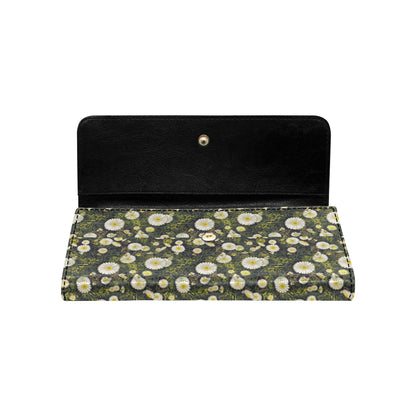 Daisy Pattern Print Design 03 Women's Trifold Wallet