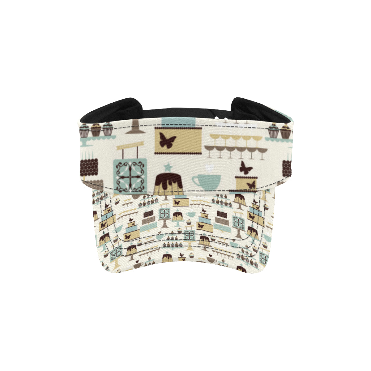 Cake Pattern Print Design 02 Unisex Sun Visor