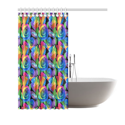 Rose Pattern Print Design RO02 Shower Curtain
