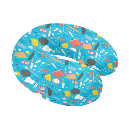 Cooking Kitchen Tools Pattern Print Design 03 U-Shaped Travel Neck Pillow