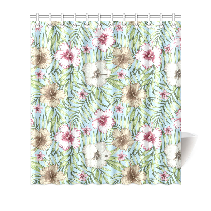 Tropical Flower Pattern Print Design TF05 Shower Curtain