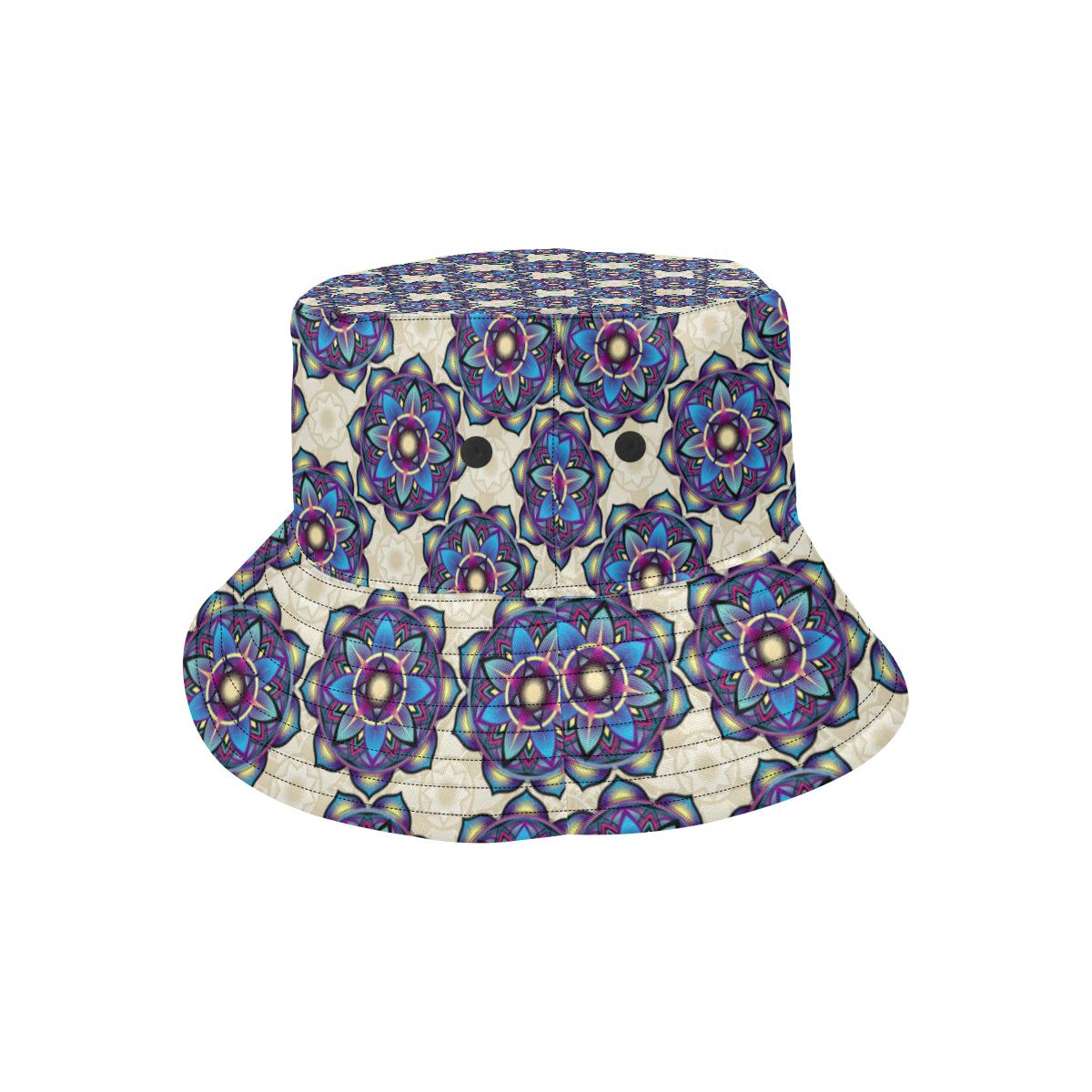 lotus Boho Pattern Print Design LO08 Unisex Bucket Hat