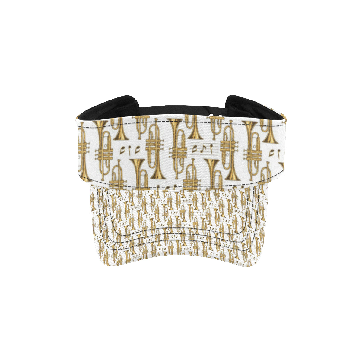 Trumpet with Music Note Print Unisex Sun Visor