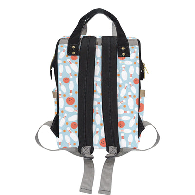 Bowling Pattern Print Design 09 Diaper Bag Backpack