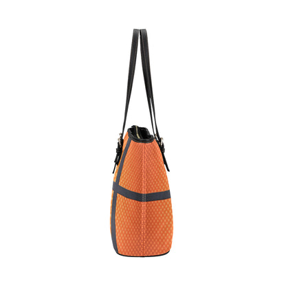 Basketball Texture Print Pattern Leather Tote Bag