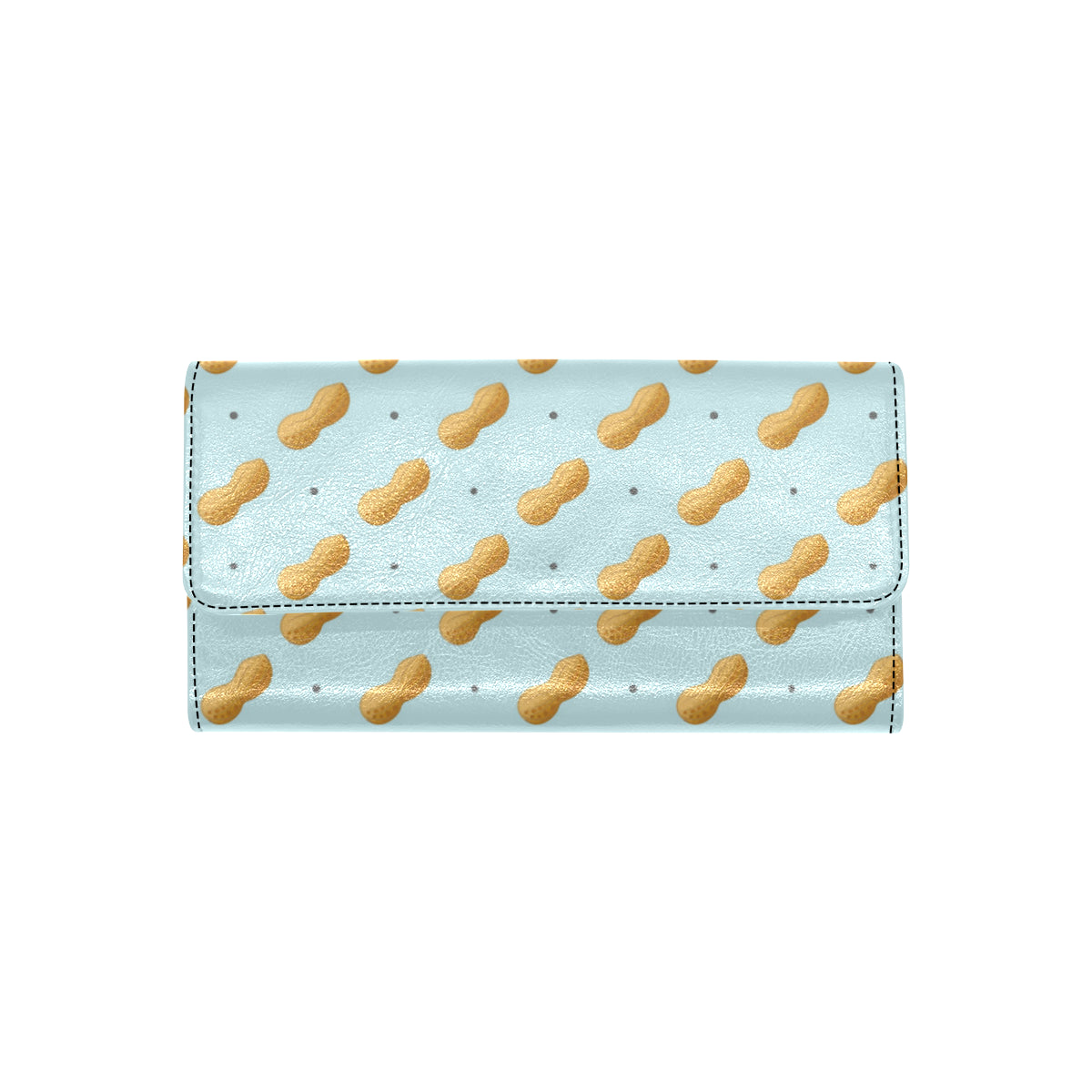 Peanut Pattern Print Design A03 Women's Trifold Wallet