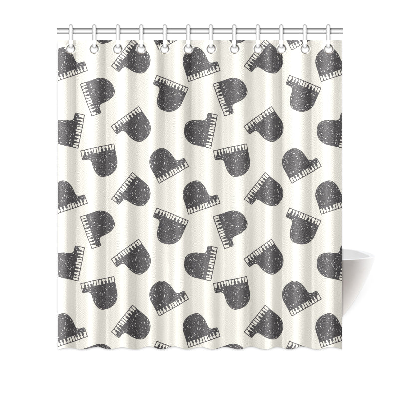 Piano Pattern Print Design 04 Shower Curtain