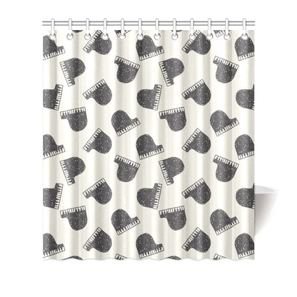 Piano Pattern Print Design 04 Shower Curtain