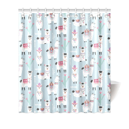 Llama Pattern Print Design 04 Shower Curtain