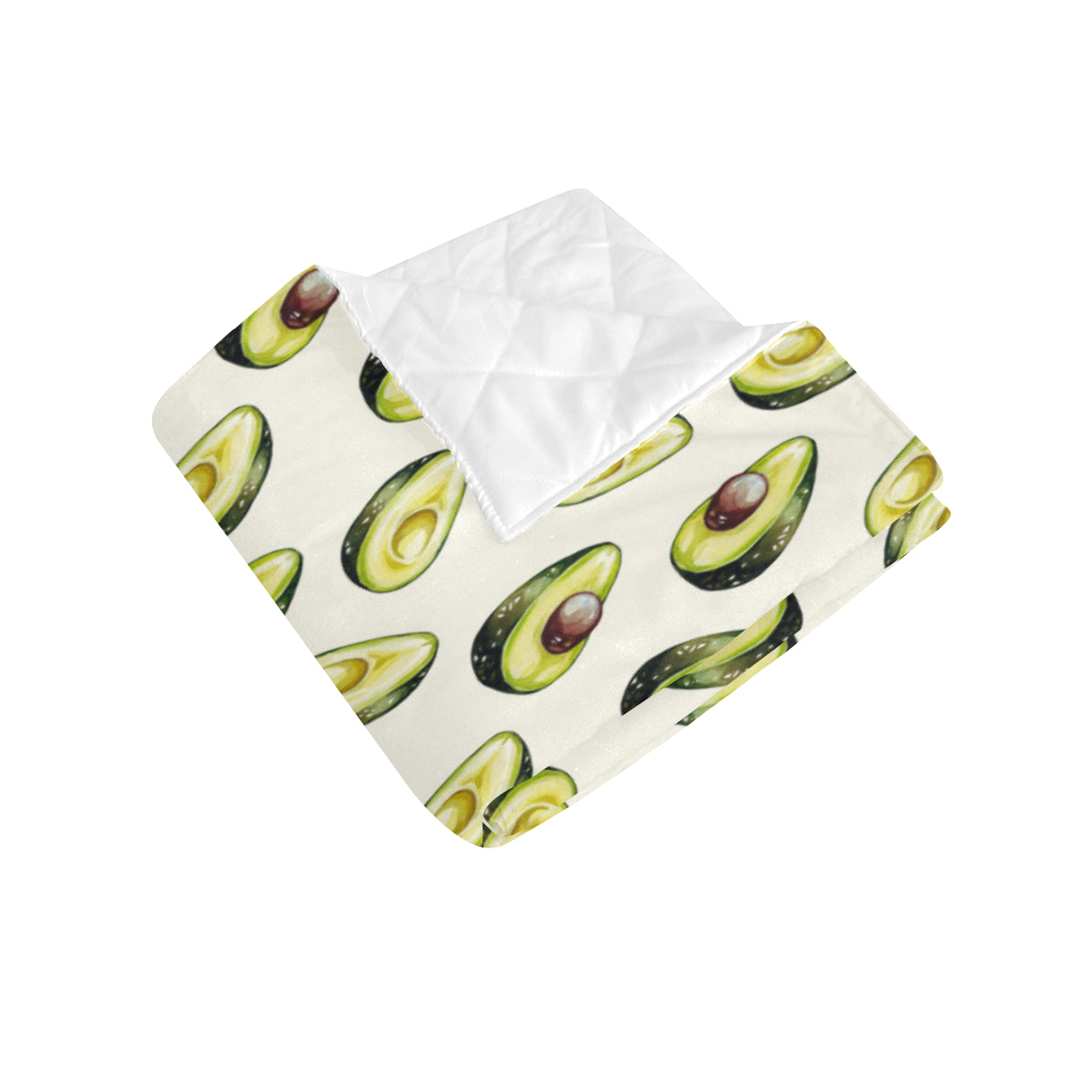 Avocado Pattern Print Design 01 Premium Quilt