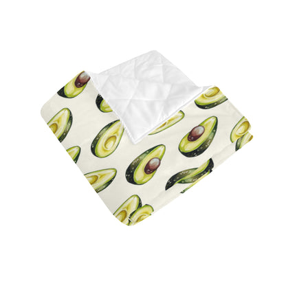 Avocado Pattern Print Design 01 Premium Quilt