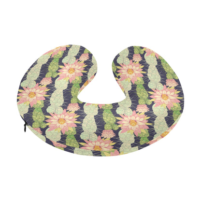 Cactus Pattern Print Design 01 U-Shaped Travel Neck Pillow