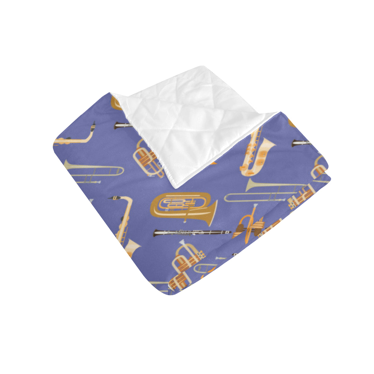 Trombone Pattern Print Design 02 Premium Quilt