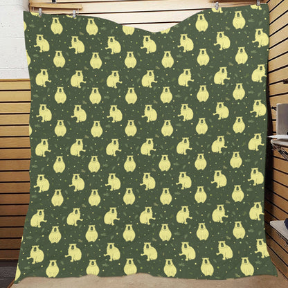 Capybara Pattern Print Design 03 Premium Quilt