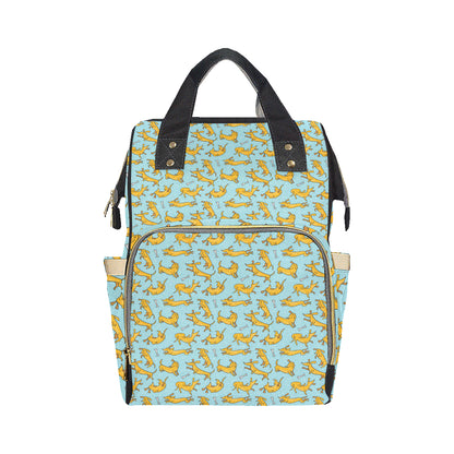 Dachshund Pattern Print Design 08 Diaper Bag Backpack