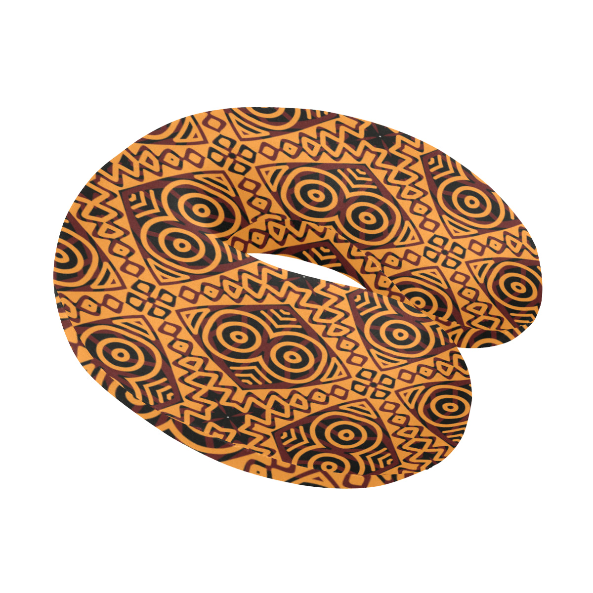 African Pattern Print Design 05 U-Shaped Travel Neck Pillow