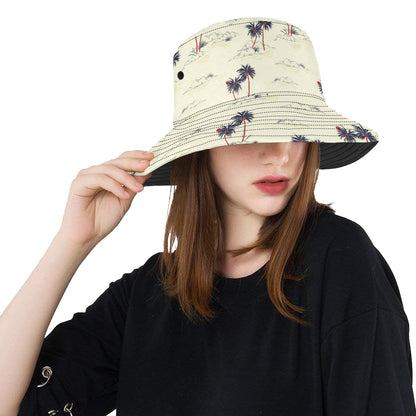 Palm Tree Pattern Print Design PT08 Unisex Bucket Hat