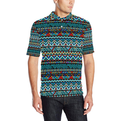 Southwestern Style Men Polo Shirt