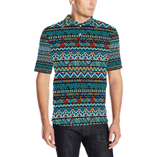 Southwestern Style Men Polo Shirt