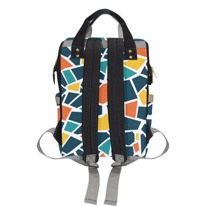 Mosaic Pattern Print Design 02 Diaper Bag Backpack
