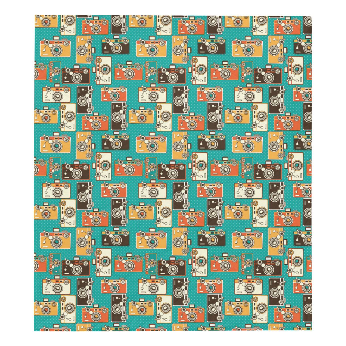 Camera Pattern Print Design 02 Premium Quilt