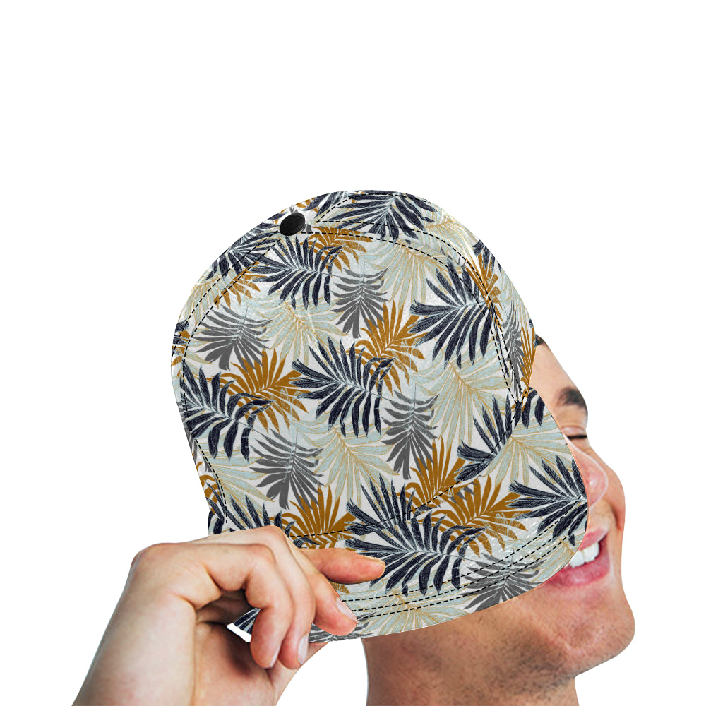 Colorful Tropical Palm Leaves Snapback Cap